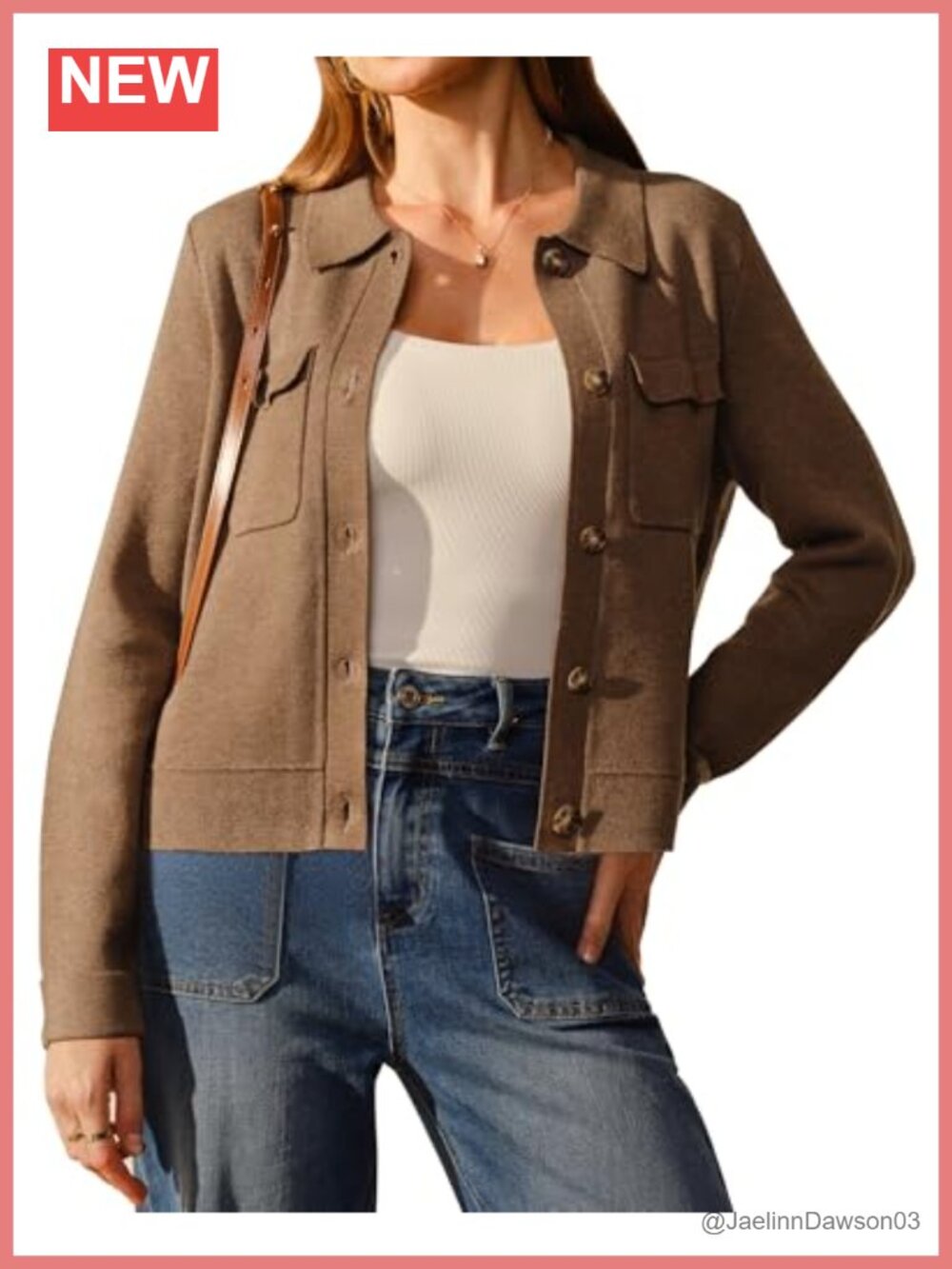 Wool Blend Cropped Cardigan Jacket